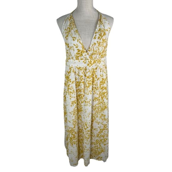 O’Neill Andre Mustard Yellow Floral Print Halter Dress - Picture 5 of 10